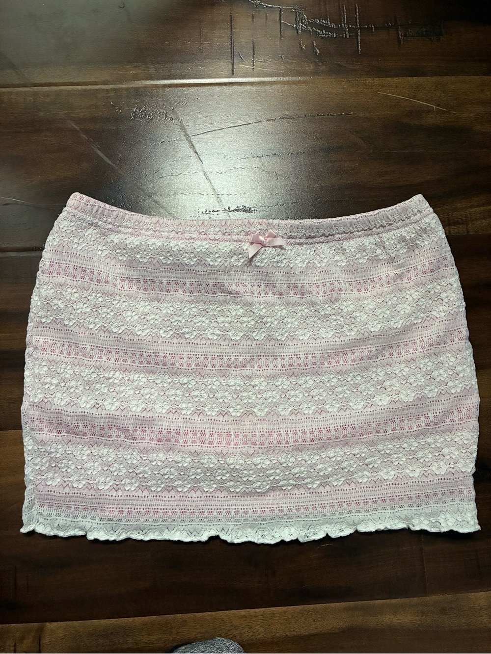 Women's Pink Lace Ultra Mini Skirt - Elegant Layered Design